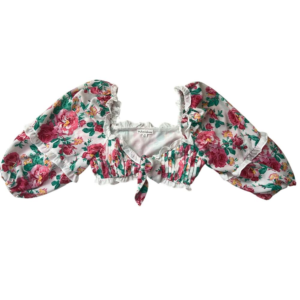 For Love & Lemons Imogen Crop Top Floral Whimsy Fairy Revolve Romantic Flowy